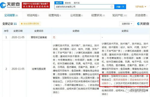 快手电商关联公司经营范围新增医药咨询服务及软件辅助设备